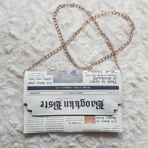 Mini Newspaper Printed Clutches